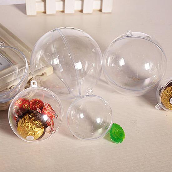 5 Τεμάχια Χριστουγεννιάτικη Μπάλα Διαφανής Γεμιζόμενη Κούφια Αθραύστη Αναχρησιμοποιήσιμη Διάταξη Σκηνής Διακόσμηση Εμπορικού Κέντρου Διακόσμηση Χριστουγεννιάτικου Πάρτι Κρεμαστή Μπάλα Πάρτι