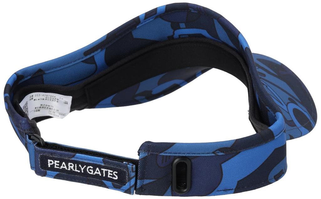Unisex Sun Visor Horse Size Golf Hat FR [PEARLY GATES] (POP Pattern, Adjustable) / / 053-4287904 121_Navy