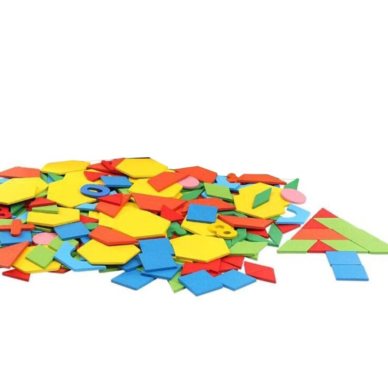 

250 Pcs Durable Travel Tangram IQ Educational Gift Brain Teasers Travel Tangram Puzzle for Kids Toddlers 1