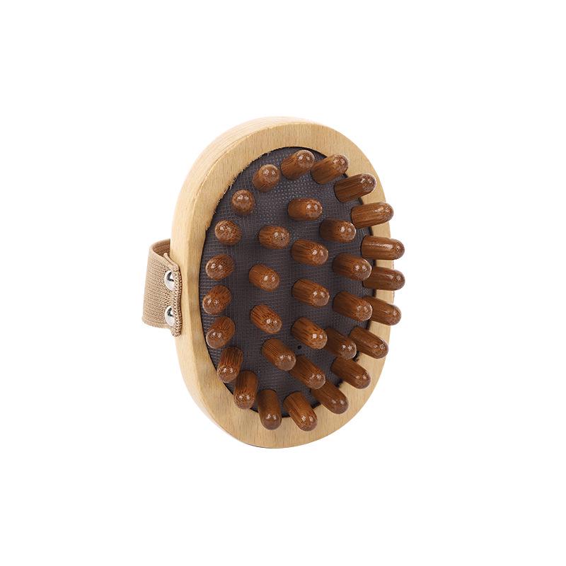 Oval Beech Wood Bath Brush - Boar Bristle Back Scrubber and Handheld Sisal Massage Brush