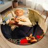Good Omens Round Area Rug,Carpet Rug for Living Room Bedroom Sofa Playroom Decor,Non-slip Floor Mat