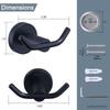 304 Stainless Steel Double Robe Towel Hook Matte Black Hand Towel Holder  Bathroom