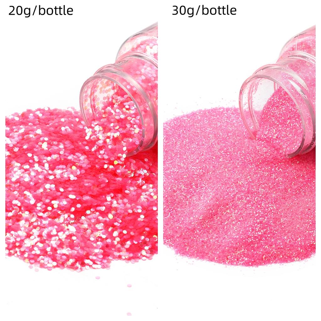 20/30g Glitter Sprinkles Powder Colorful Hexagonal Sparkly Powder Nail Art For Handicraft Creative Nail Paillette Decoration