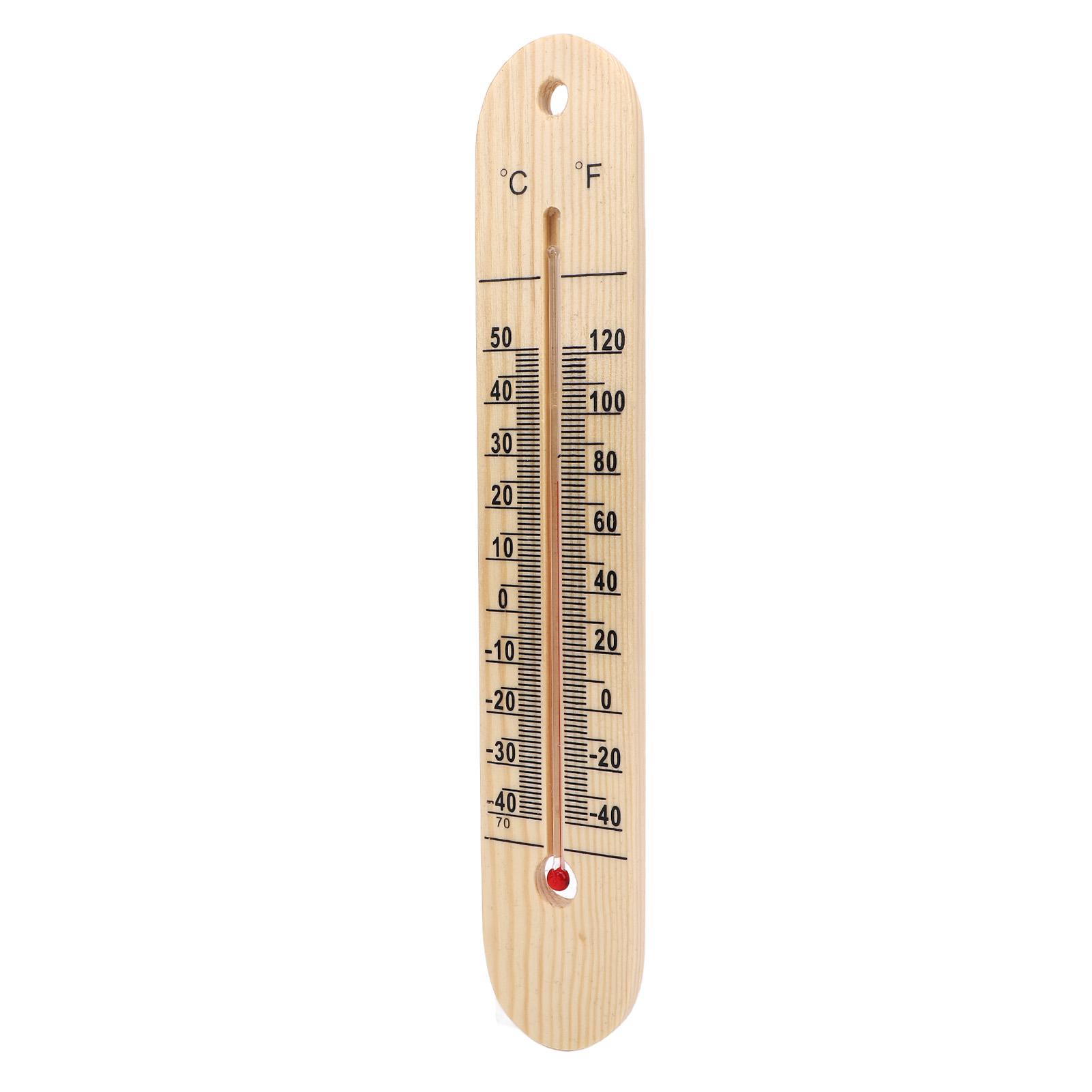 Wall Hanging Log Thermometer Temperature Msurement Range -40-50 -40-122Stopień Fahrenheita Indoor Outdoor Home Greenhouse Refrigerator Warehouse