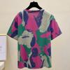 Summer Fashion Plus Size Women's Short-sleeved T-shirt with Age-reducing Loose and Thin Tops