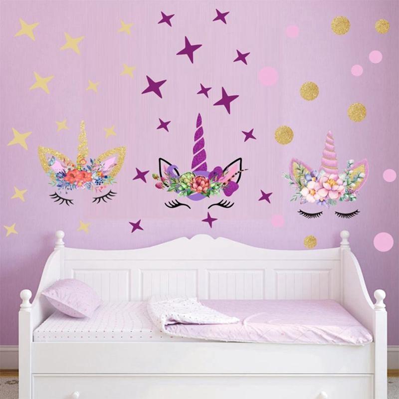 Colorful Flower Animal Star Wall Sticker 3D Art Decal DIY Sticker Child Room Nursery Wall Decoration