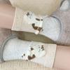 New Spring/autumn Mid-calf Socks Cute Comfortable Flocked Cat-themed Seamless Socks for Women