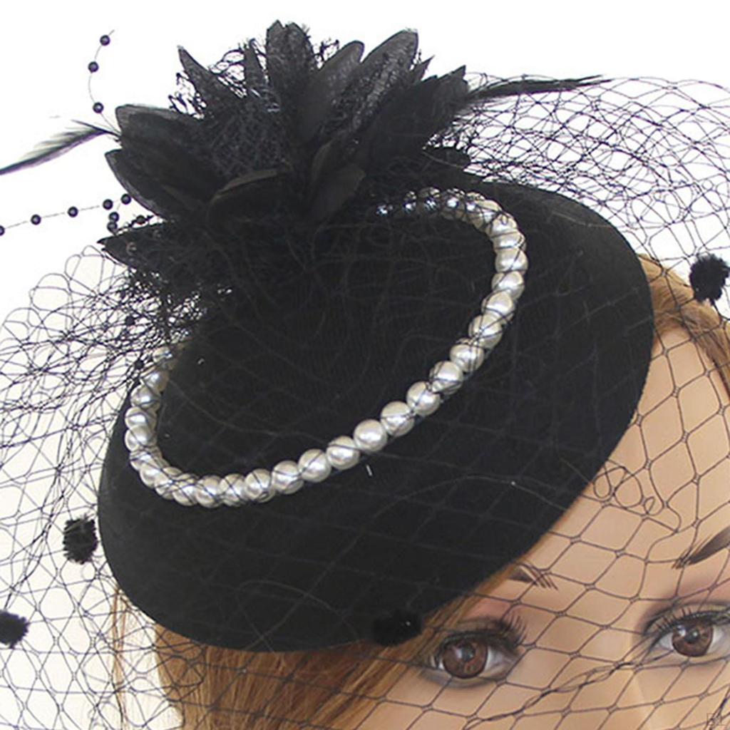 Fascinators Hat Yarn Bridal Headpiece for Church Banquet Halloween