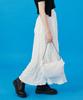 KOLEAT Women Cooling Refrigerator Marmont Pleated Flare Long Skirt [White] Long Skirt Ver.