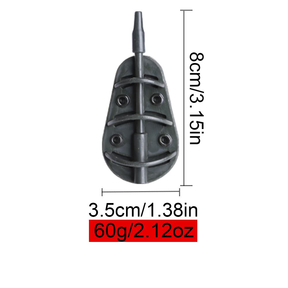 FTK 1pcs Carp Bait Cage Feeder Zinc Alloy Construction, Weight Ranging From 20g/1.06oz To 100g/3.53oz