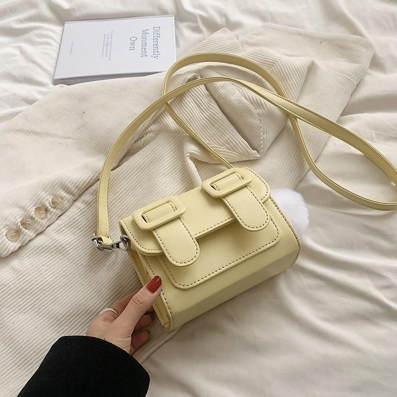 Chic French Style Small Crossbody Bag For Women Trendy Pu Leather Summer Essentials In Pink