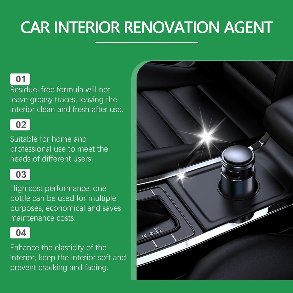 Car Interior Refurbishment Agent, Cleaning, Decontamination, Material Waterproofing, Interior Polishing,100ml