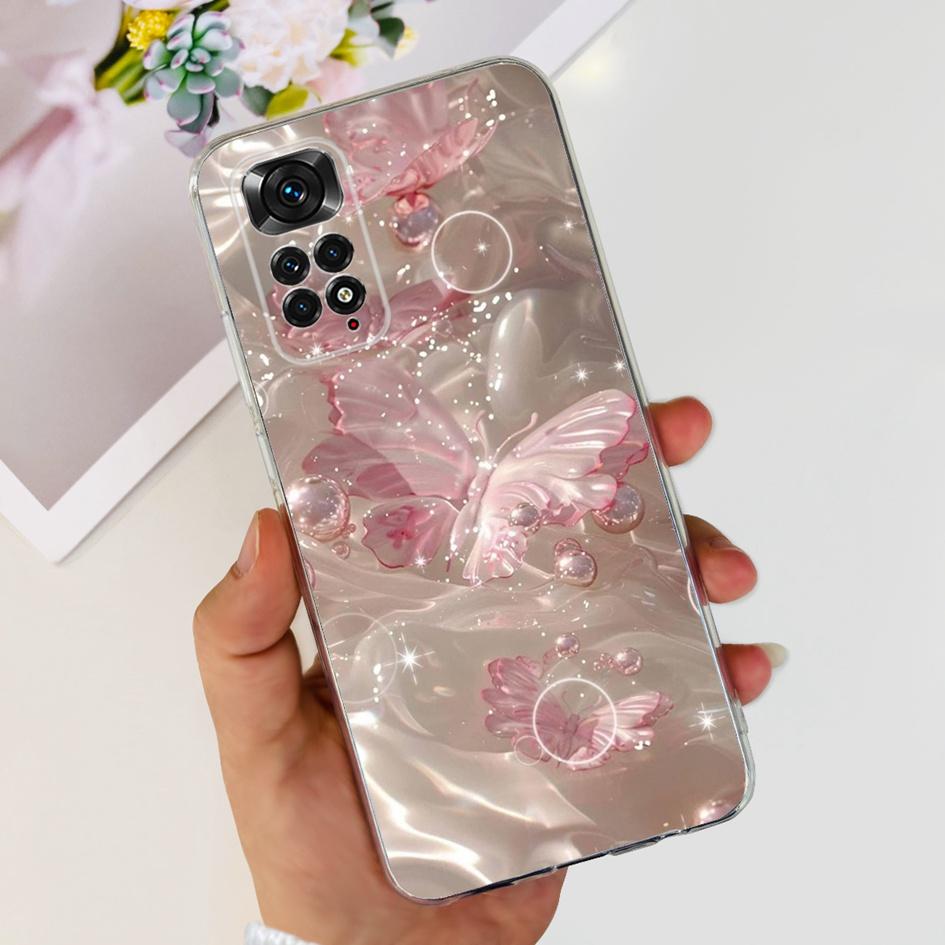 For Xiaomi Redmi Note 11 Case Note 11s Cover Popular Butterfly Dragon Soft Silicone Clear Case For Redmi Note 11S 5G Note11 Capa