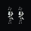 French Fashion Pearl Bride Earrings: Elegant High-End Ear Clips for Women