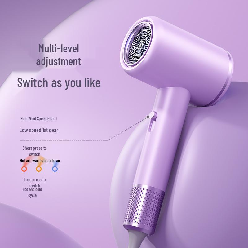 Silent High-Speed Negative Ion Hair Dryer for Home and Dorm Use