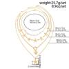 SHIXIN Bohemian Starfish Sea Turtle Pendant Necklace for Women Handmade Imitation Pearl Multilayer Choker Summer Beach Jewelry