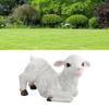 Resin Sheep Ornament Multipurpose Cute Vivid Fine Crafted Waterproof Garden Sheep Statue for Outdoor Indoor