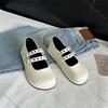 Fashion Comemore 2025 New Retro Mary Jane Flat Shoes for Women Round Toe Double Buckle Strap Flats Casual Solild Soft Leather Loafers