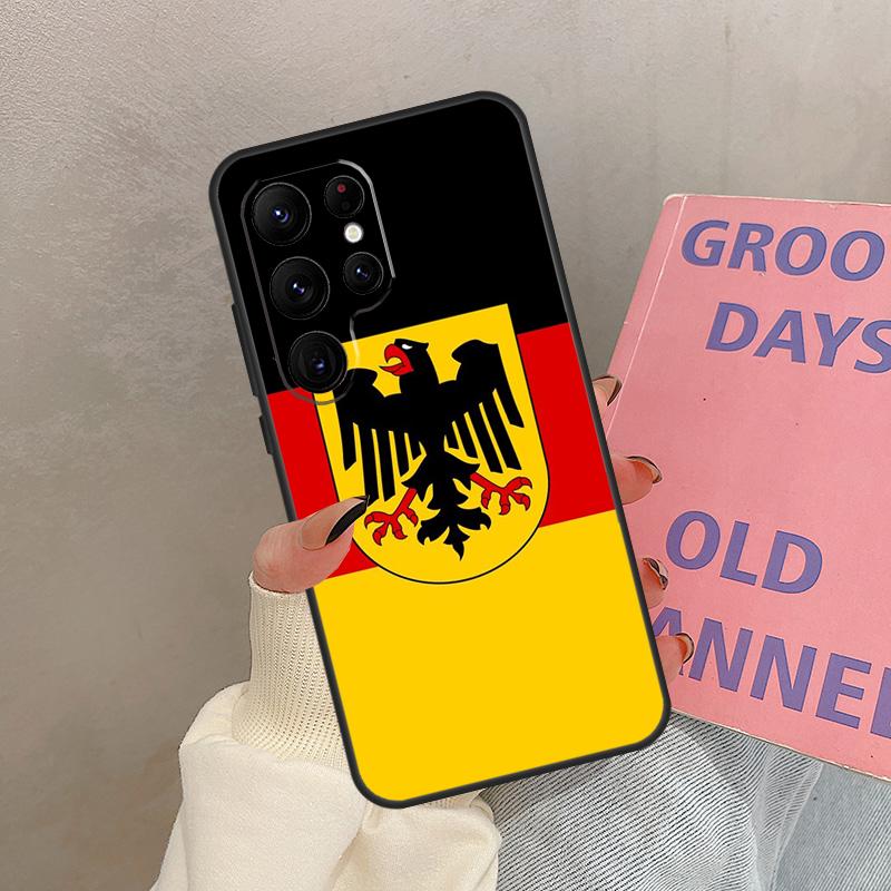 Germany Flag Emblem Case For Samsung Galaxy S25 Ultra S20 S21 S22 S23 S24 Ultra S9 S10 Plus S24 FE Cover Coque