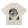 Y2k Funny Cat Meme T Shirt I Do Not Think Therefore I Do Not Am Men/women Clothing Harajuku High Quality Tops Cotton Tshirts