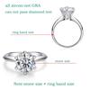 Smyoue 0.5-5CT Certified Moissanite Solitaire Ring for Women D Vvs1 Sparkling Wedding 925  Silver Lab Diamond Band GRA