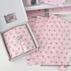 10 Ballet Style Bowknot Gift Wrap Sheets with Small Cards - Pearlescent Paper for Packaging
