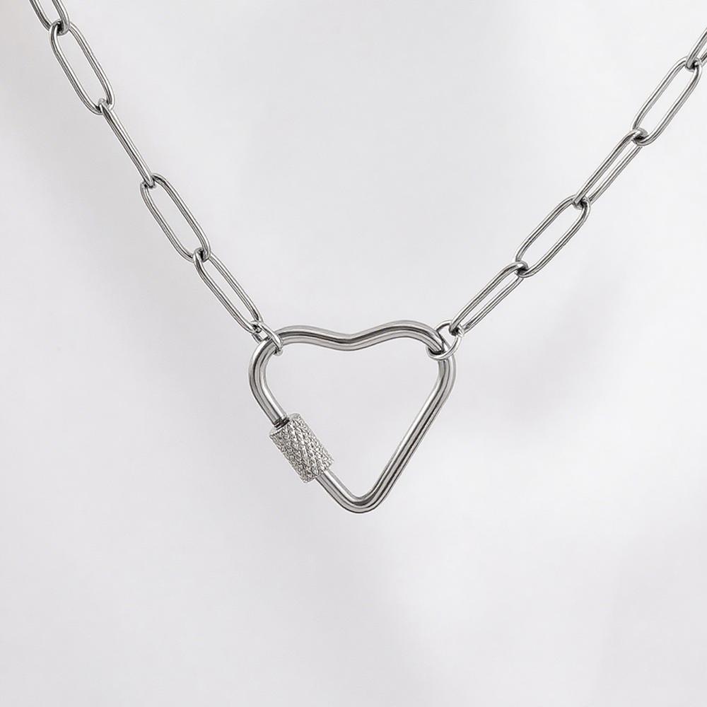 2 Stück 1 Stück Stern Herz Rahmen Anhänger Verbinder Edelstahl Halskette Kette Verstellbare Verlängerungskette Karabinerverschluss DIY Schmuckherstellung