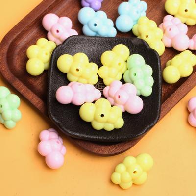 Environ 90 pièces pour la fabrication de colliers et de bracelets, perles nuage, accessoires de bijoux de mode, matériel fait main DIY, couleur unie