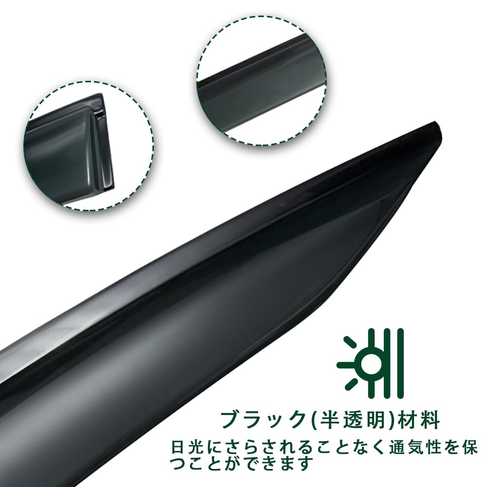 TADOKAPATU PMMA Door and Side Visors for Toyota New Sienta August 2022 and Rain and Custom Exterior Parts 4-Piece (10 Series, Later) - Protection,