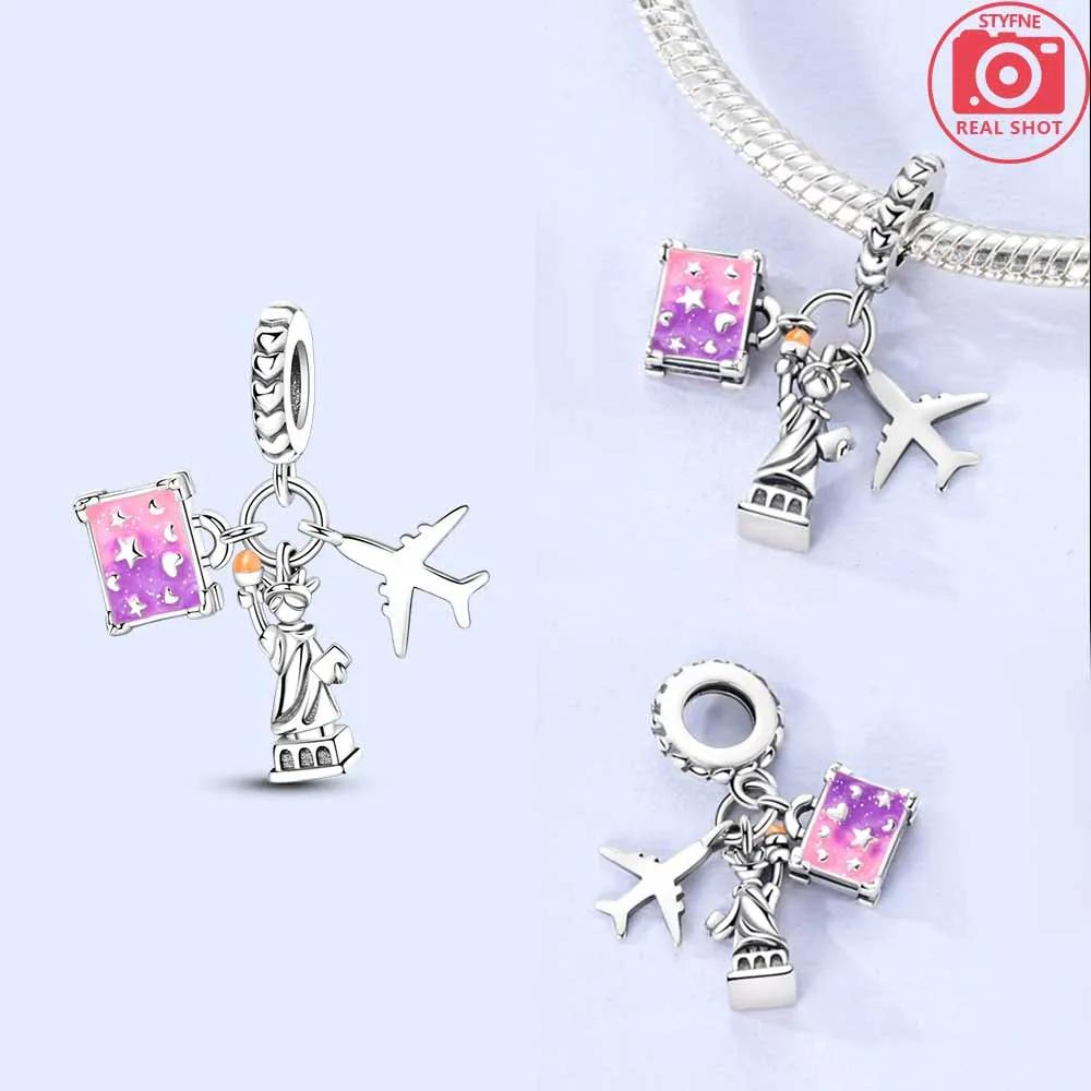Original Multiple Blue Heart Cats Doctor Cap Camera Charmscopper Beads Fit Bracelet Jewelry Women Gift Diy Accessory