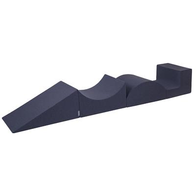 Foam Playground for Kids Obstacle Course for Children Toy for Babies, Halfshaft/ramp/wedge/steps, Darkblue