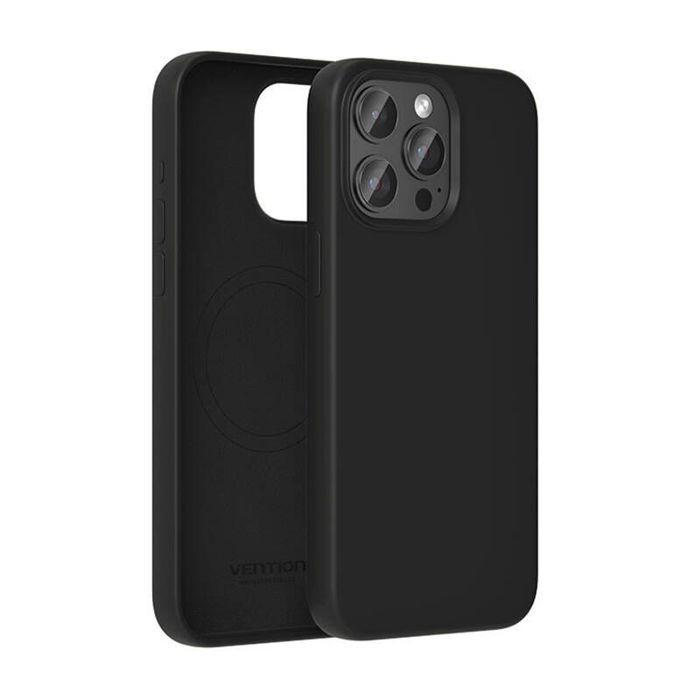 Coque telephone - bumper telephone Vention Coque en silicone KUFB0-30 pour iPhone 15 Pro (Noir)
