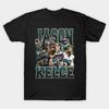 Men Black Print T-shirt Jason Kelce Retro Bootleg No-Cut Transfer Paper Print Cotton Tshirt