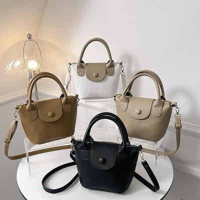 PU Leather Women's Small Bag Solid Color Flap Shoulder Bags for Women Trend Aesthetic Luxury Crossbody Bag CLE