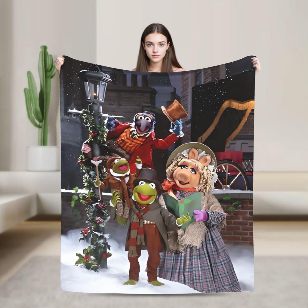 La Muppet Christmas Carol Coperta Morbida Ragazze Ragazzi Coperta Plaid in Flanella per Arredo Casa Morbida Copriletto Personalizzato Regalo di Compleanno