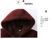Mom's Plus Size Lambswool Hooded Jacket - Velvet Thickened Winter Coat for Middle-Aged & Elderly Women