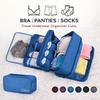 Travel Underwear Organizer Foldable Zipper Pouch Lingerie Bra Sock Hanging Durable Fabric Space Saving Suitcase Storage Gear