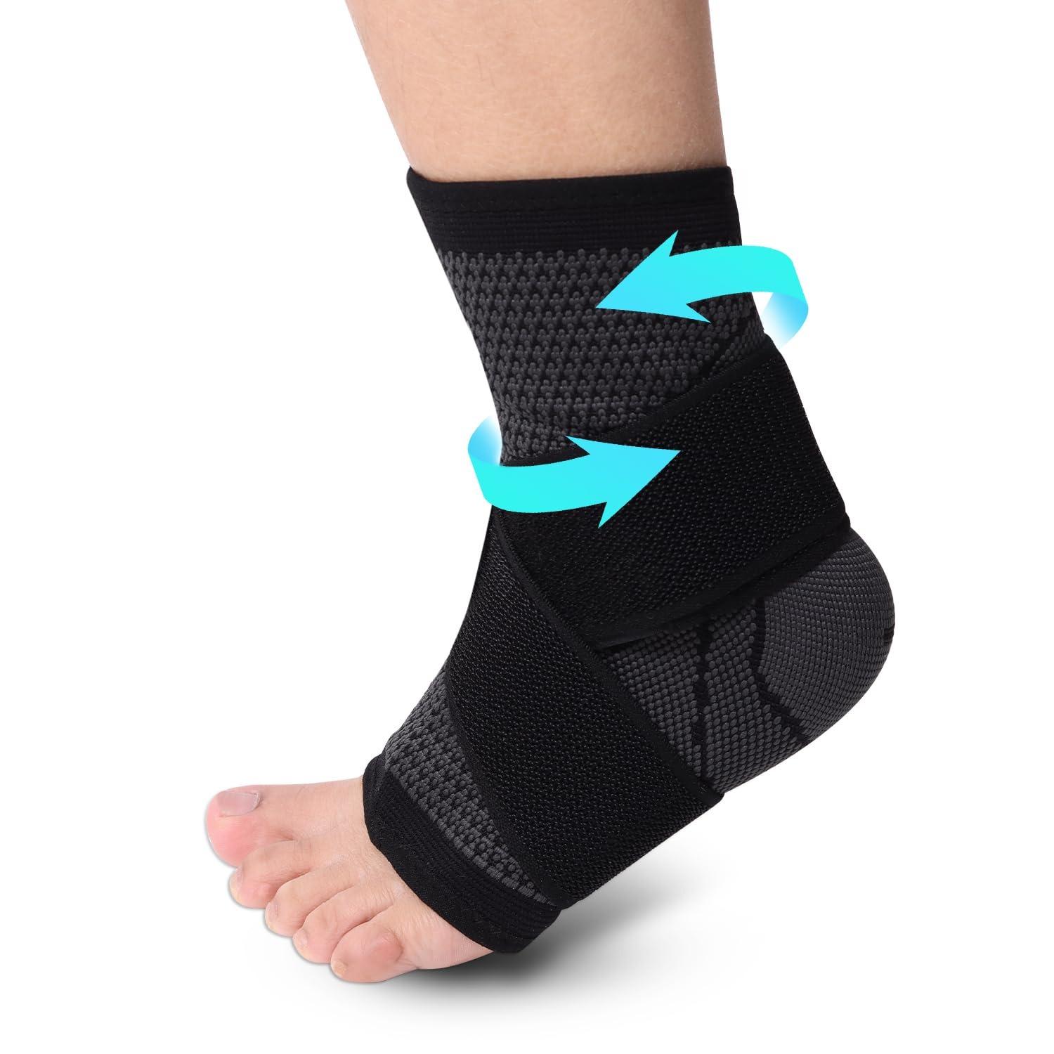 

Durable And Safe 1Pcs Ankle Brace Achilles & Plantar Fasciitis Relief Compression Sleeve Foot Brace With Ankle Support Strap For Women And Men XL