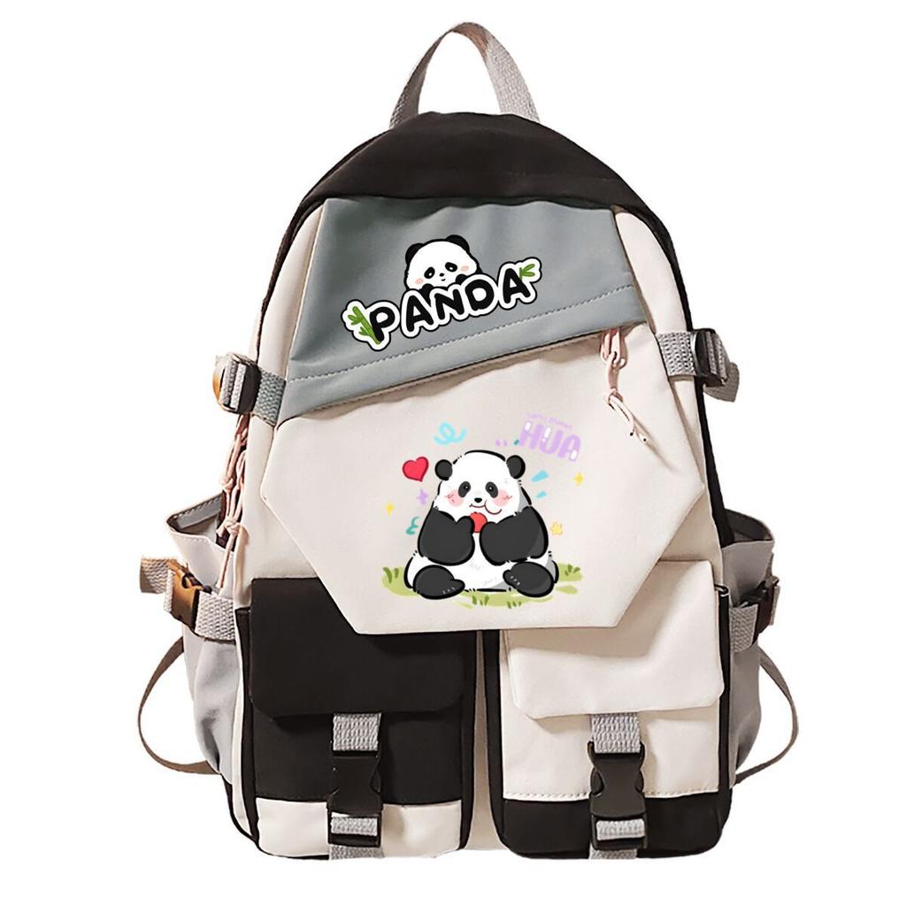 Panda Huahua Surrounding Super Cute Backpack Campus Male and Female Versatile Junior High School Students Elementary School Bags
