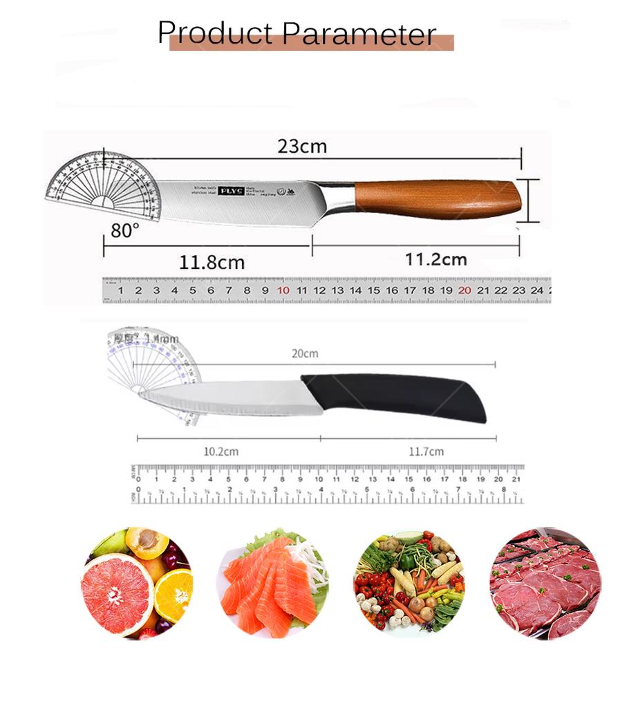 WXCOO Stainless Steel Fruit Slicing Knife For Household Chef Knife 4.7" Ultra Sharp Kitchen Fruit Knife Kitchen Accessories