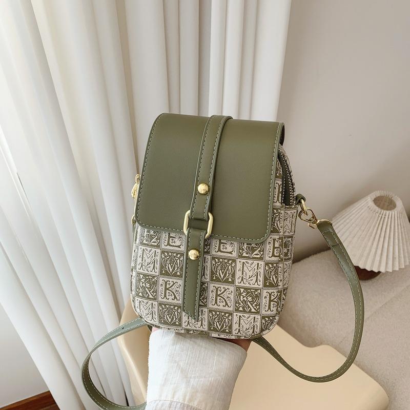 

Нишевая сумка женская новая модная трендовая на плечо с высоким чувством мессенджер мобильный телефон маленькая квадратная сумка зелёный