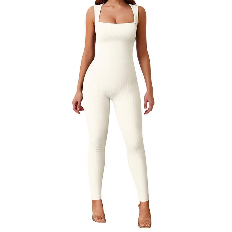 European & American Style Nylon Yoga Fitness Jumpsuit - Women's Sport Training Outfit