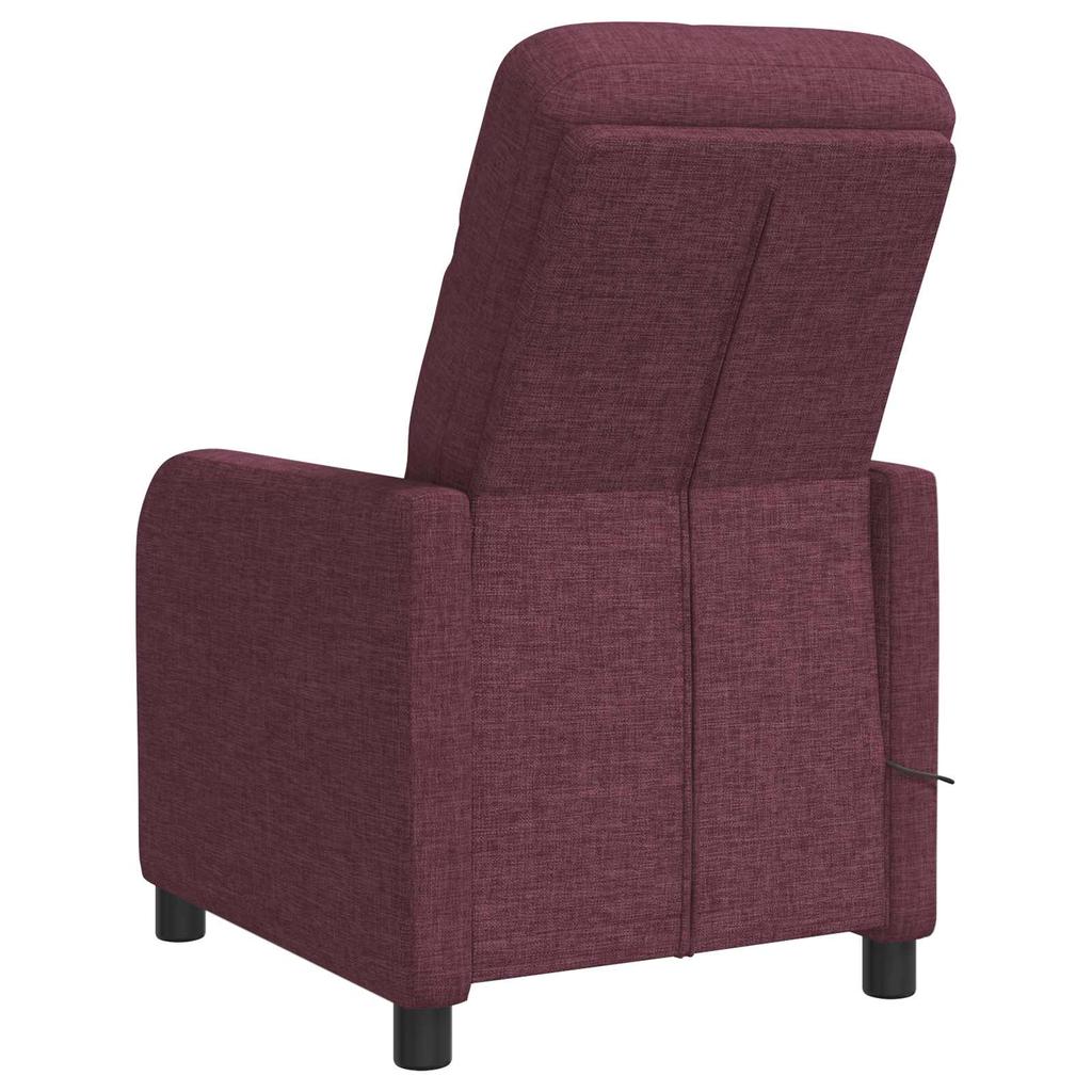 Massage Recliner Chair Purple Fabric