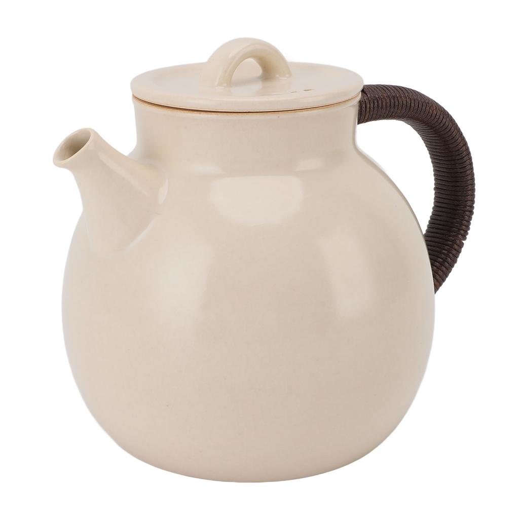 Ceramic Tea Pot 800ML Heatproof Blooming Loose Leaf Teapot for Induction Cookers Gas Stove Boiling