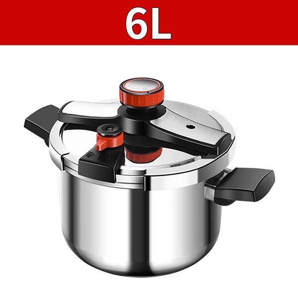4L/6L/8L Pressure Cooker 304 Stainless Steel Fast Cooking Pot 3-level Pressure Adjustment Cooker Explosion-Proof Cookware