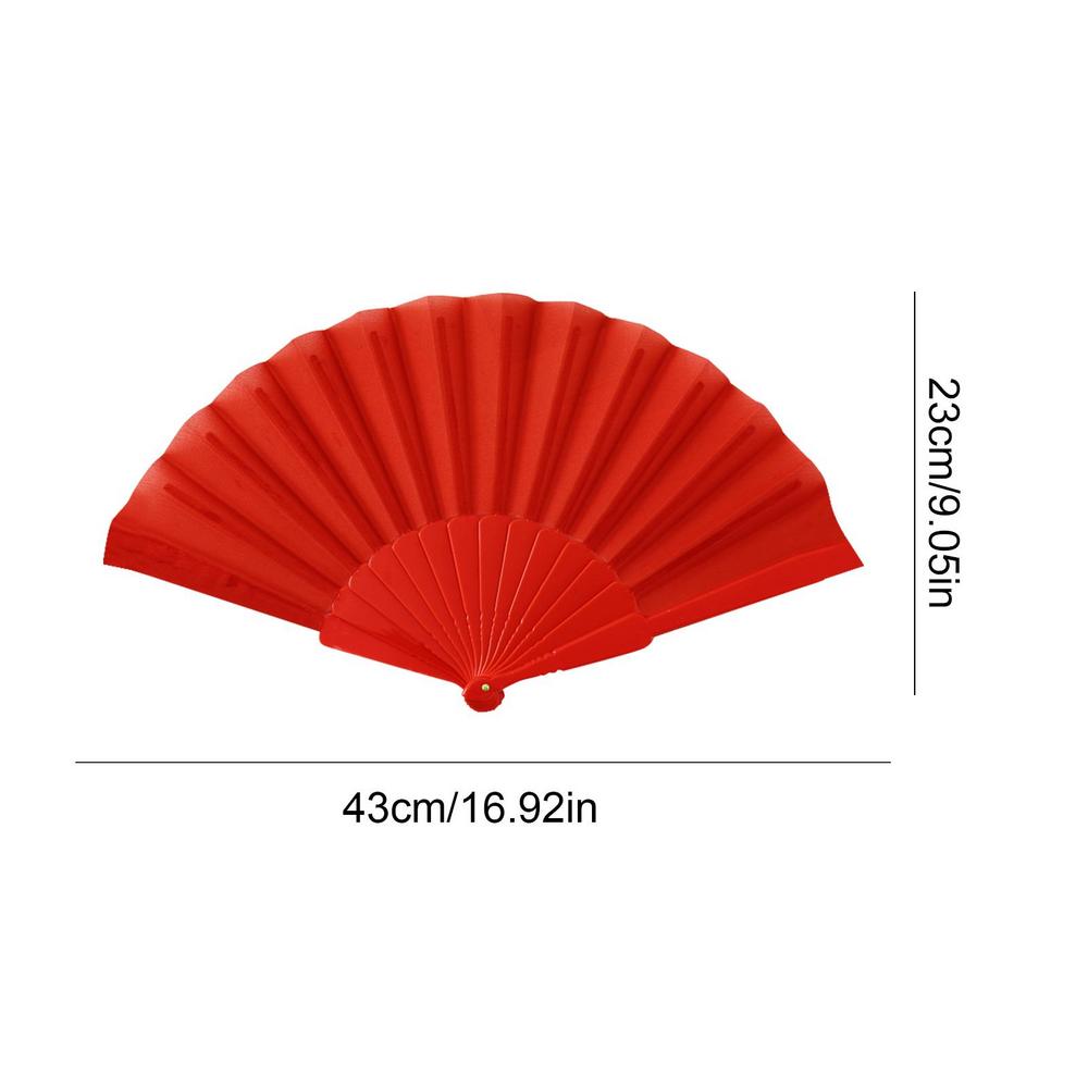 Plastic Bone Dance Fan Tai Chi Fan Yoga Kung Fu Performance Hand Folding Stage Fan Chinese Chinoiserie Wedding Party Decor