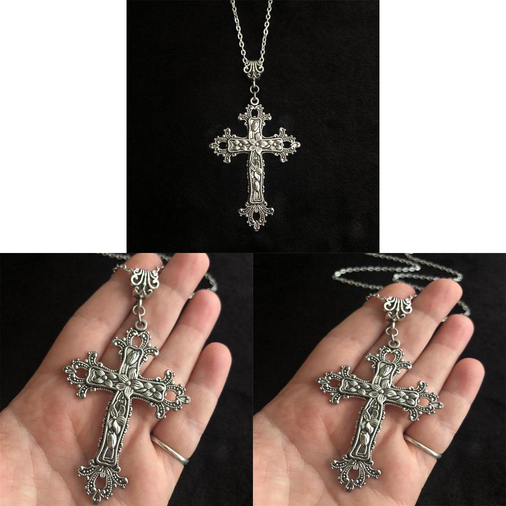 Viktorianisches Kreuz-Halskette Mit 18 Zoll Silberkette Für Männer Und Frauen