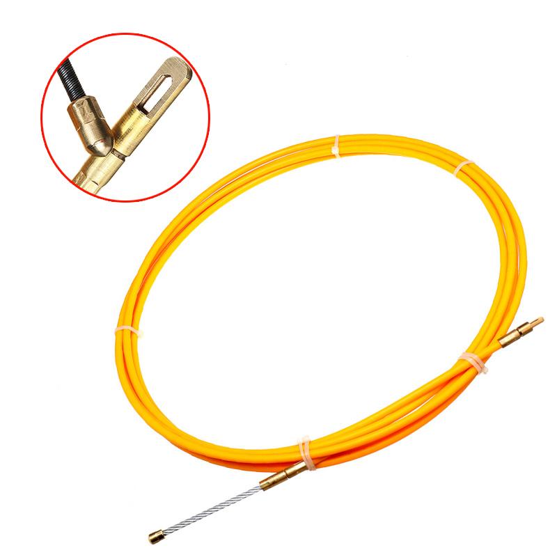 6mm 5M-30M Fiberglass Electric Cable Push Pullers Duct Fish Tape Wall Wire Lead Electrician Wiring Installation Aid Tool