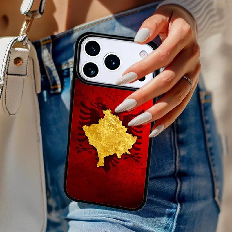 

Albania Albanians Flag Phone Case For iPhone 17 Air 14 15 13 12 Max Cover For Apple 14 15 16 16e 11 Pro Max Plus Coque iPhone 14pro max