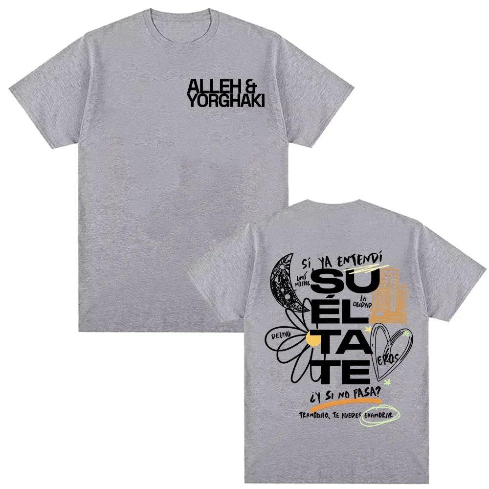 

Alleh & Yorghaki Su El Ta Te Letter Print T-shirt Fashion Retro Comfortable Cotton T-shirt Loose Casual Oversized Tops Unisex 4XL